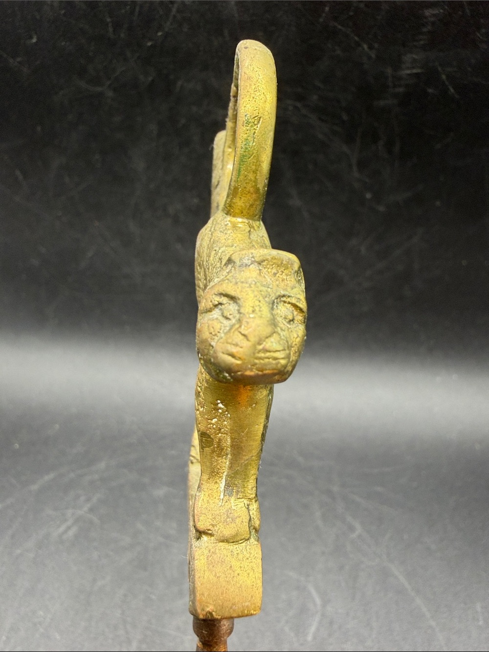 Antique Black Cat Belgium Brass Kitty Corkscrew Bottle Opener Barware Whimsigoth - Picture 4 of 9